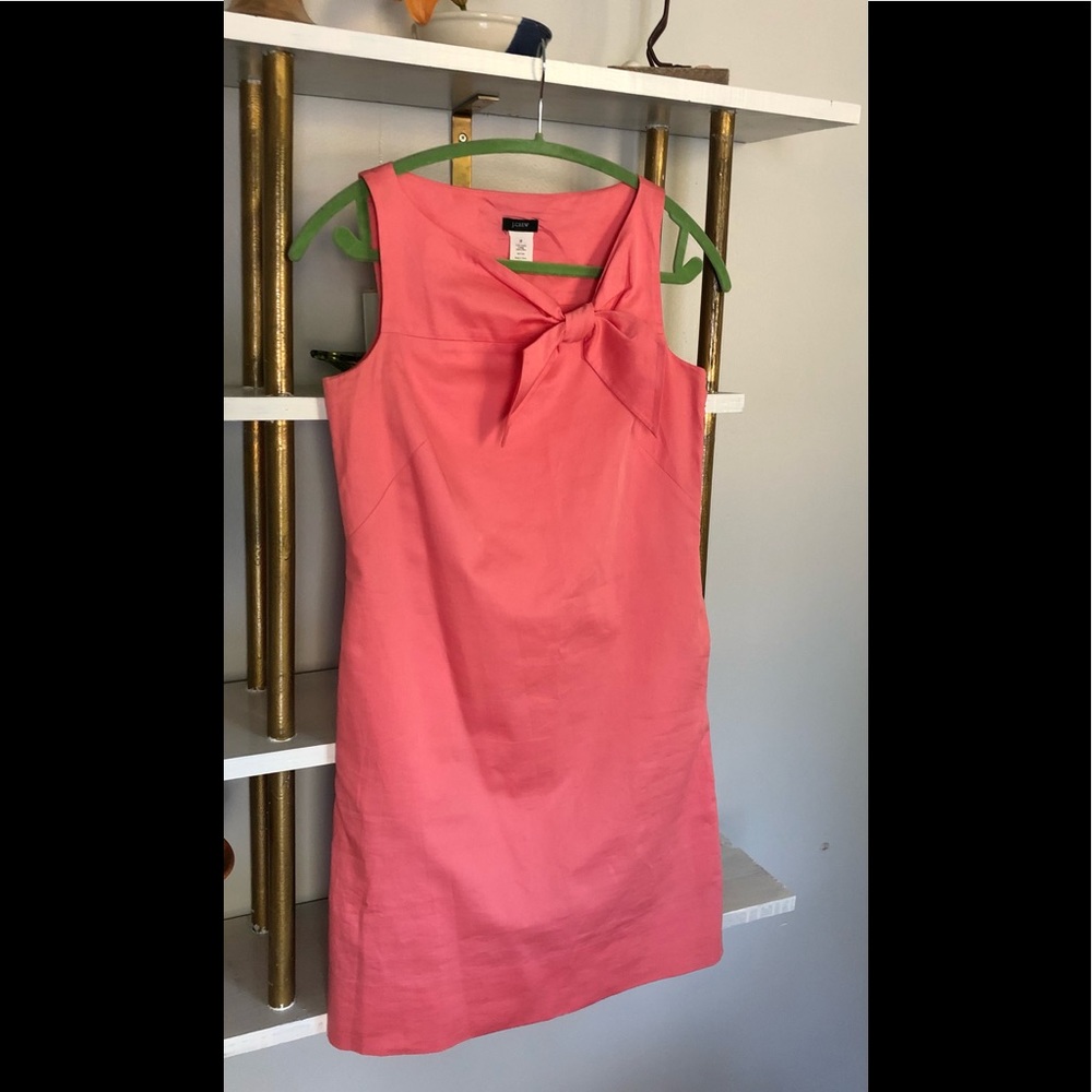 J.CREW WOMEN'S MIDI PINK/SALMON DRESS.BEAUTIFUL FULLY LINED & STUNNING!☆☆EUC☆☆